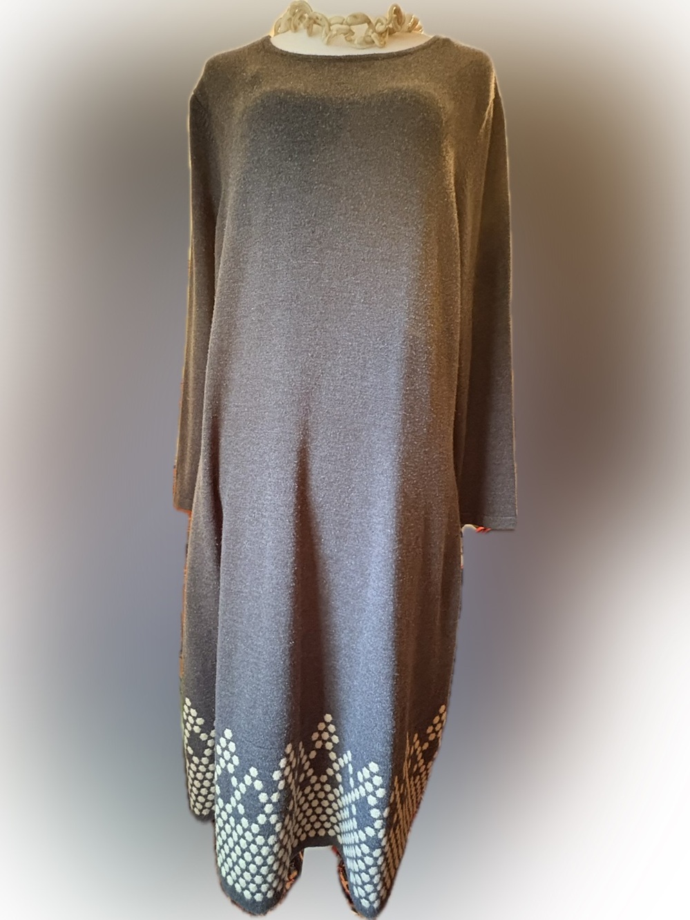 Grey Sweater Dress by Jessica Howard Women 1X